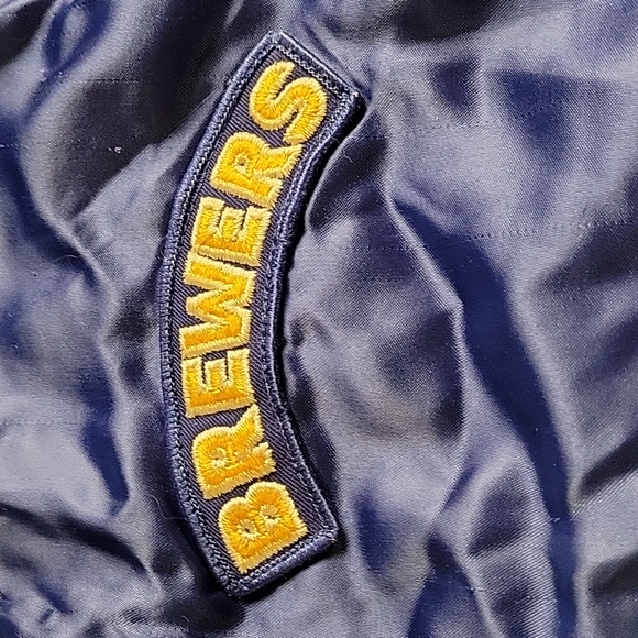 Authentic Vintage 1980's Feldco MLB Milwaukee Brewers Satin Jacket Sz Large - Picture 2 of 7